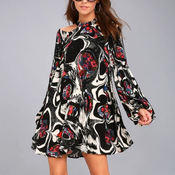 Free People Drift Away Cold Shoulder Tunic Dress - Picture 1 of 7